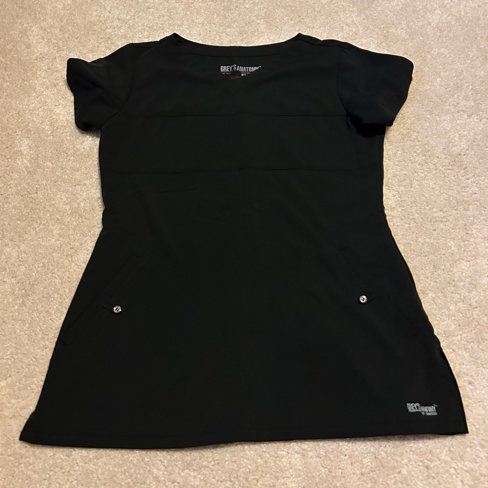 Grey's Anatomy Black Scrub Top